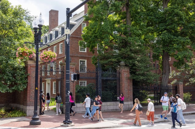 Harvard Yard at the Harvard University campus on June 29, 2023 in Cambridge, Massachusetts.