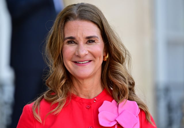 US philanthropist Melinda French Gates arrives for a meeting at the Elysee Palace, amid the New Global Financial Pact Summit in Paris on June 23, 2023 in Paris, France.