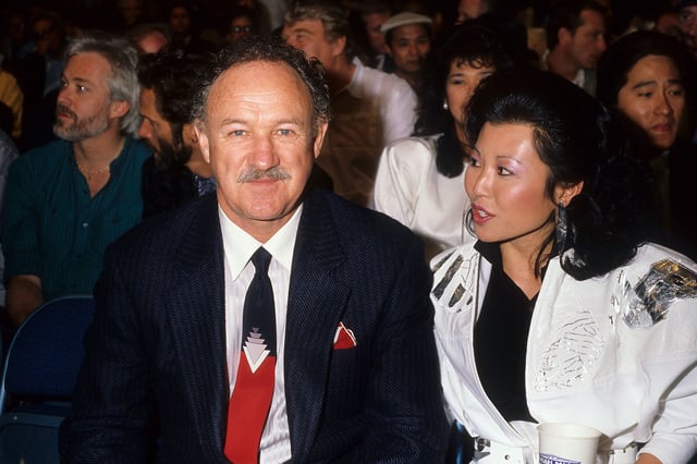 (From left) Actor Gene Hackman and wife Betsy Arakawa in Los Angeles in 1986.
