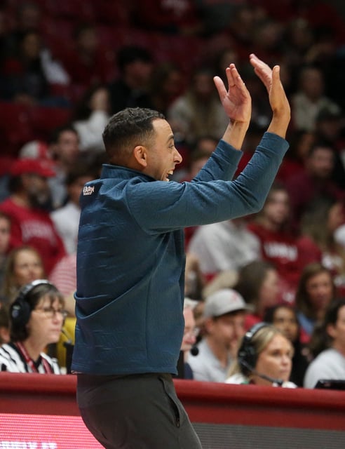 Nov 14, 2023; Tuscaloosa, Alabama, USA;  South Alabama head coach Richie Riley gives instructions to his team as the play Alabama at Coleman Coliseum. Mandatory Credit: Gary Cosby Jr.-USA TODAY Sports/File Photo