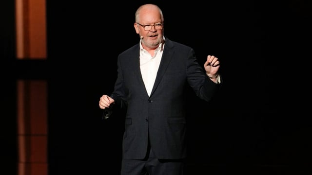 Mark Marshall, chairman of global advertising and partnerships, at the NBC Universal 2024 Upfront (Photo Credit: NBC)