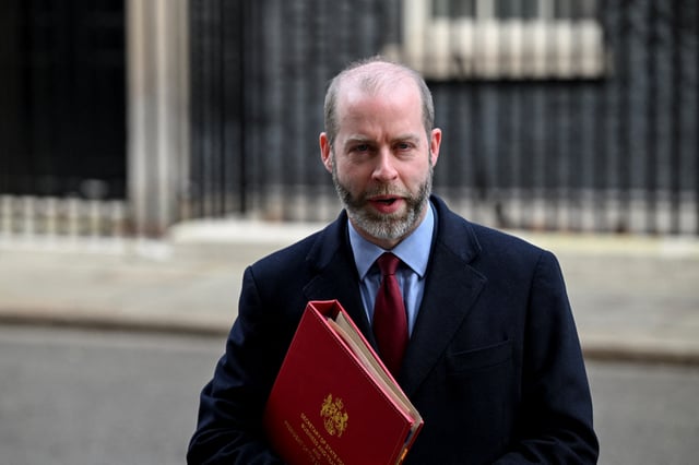 Britain's Secretary of State for Business and Trade Jonathan Reynolds speaks at Downing Street, on the day of a Cabinet meeting in London, Britain, January 14, 2025. REUTERS/Chris J. Ratcliffe/File Photo