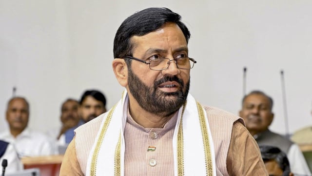 Haryana chief minister Nayab Singh Saini speaks in the state assembly. 