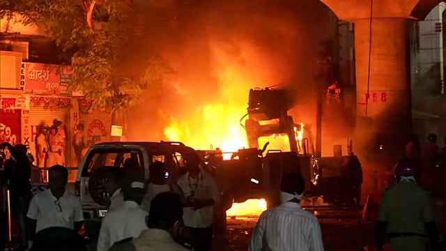 At least 12 police personnel, including three DCPs (deputy commissioners of police), were injured in the violence, which erupted in central Nagpur. 