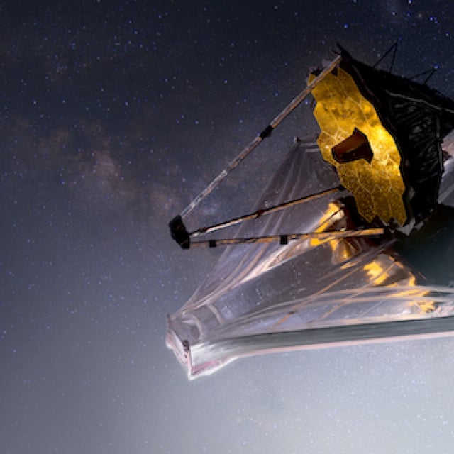 A conception of the James Webb Space Telescope orbiting 1 million miles from Earth.