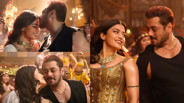 Rashmika Mandanna and Salman Khan in Sikandar Naache