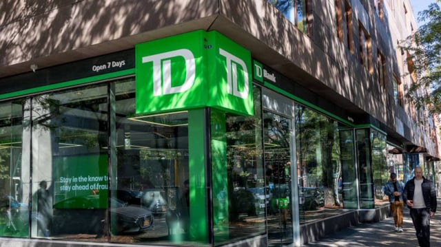 TD Bank is closing branches. 