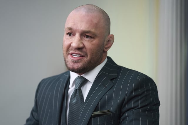 UFC fighter Conor McGregor speaks with reporters in the briefing room of the White House, Monday, March 17, 2025, in Washington. (AP Photo/Evan Vucci)