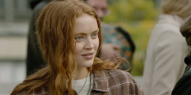 A close-up of Sadie Sink in A Sacrifice