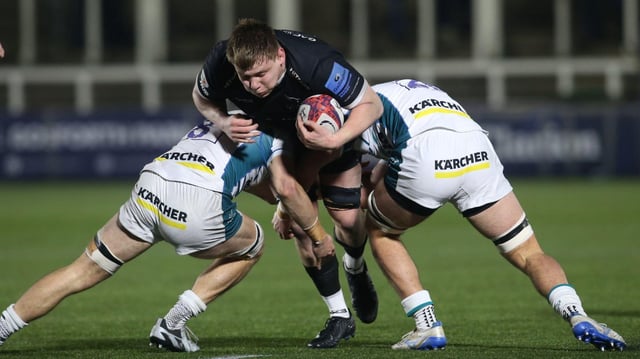 Freddie Lockwood is stopped in his tracks, with Newcastle Falcons’ season also lacking momentum