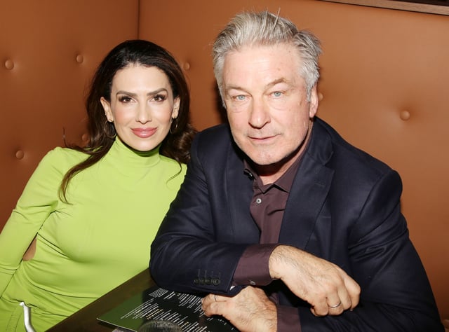 Hilaria Baldwin and Alec Baldwin pose at the grand Opening of the new Planet Hollywood NYC at Planet Hollywood New York City on March 11, 2025 in New York City.