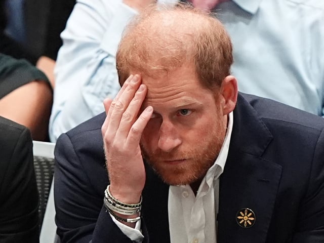 RETRANSMITTING CORRECTING NAME IN CAPTION The Duke of Sussex watching the sitting volleyball final at Vancouver Convention Centre (VCC), at the 2025 Invictus Games in Vancouver, Canada. Picture date: Saturday February 15, 2025. (Photo by Aaron Chown/PA Images via Getty Images)