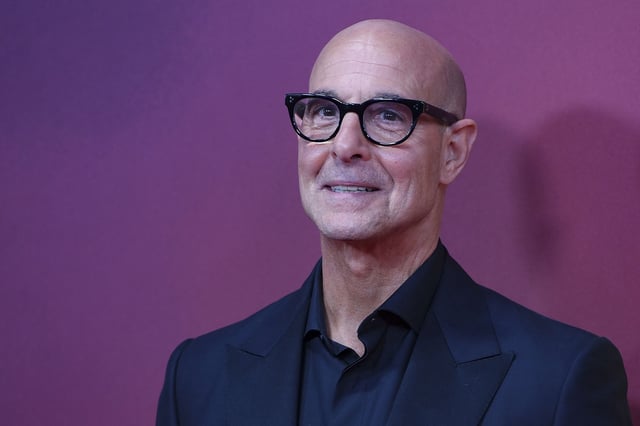 Stanley Tucci poses for photographers upon arrival at the premiere of the film 'Conclave' during the London Film Festival on Thursday, Oct. 10, 2024, in London.