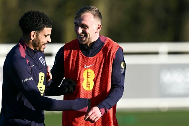 Morgan Gibbs-White (left) has been drafted in to Thomas Tuchel's first England squad