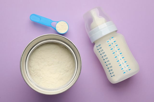 A stock image of infant formula.