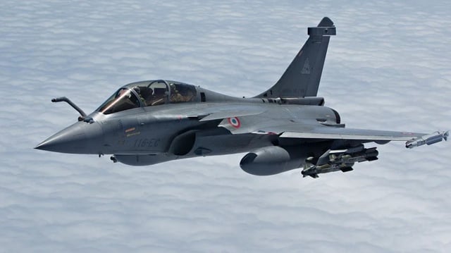 A French Air Force Rafale fighter jet in operations.
