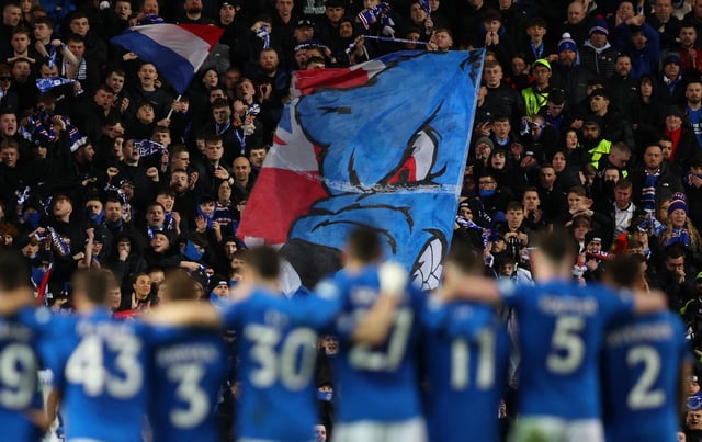 Soccer Football - Europa League - Round of 16 - Second Leg - Rangers v Fenerbahce - Ibrox, Glasgow, Scotland, Britain - March 13, 2025 Rangers fans during the penalty shoot-out Action Images via Reuters/Craig Brough/File Photo