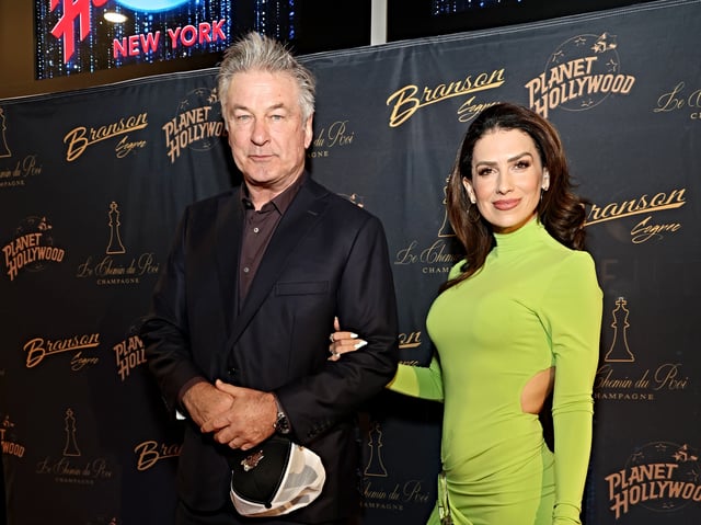 NEW YORK, NEW YORK - MARCH 11: (L-R) Alec Baldwin and Hilaria Baldwin attends the Grand Opening of the brand new Planet Hollywood NYC hosted by Robert Earl, Alec & Hilaria Baldwin, Curtis “50 Cent” Jackson, and Boy George on March 11, 2025 in New York City. (Photo by Kevin Mazur/Getty Images for Planet Hollywood)
