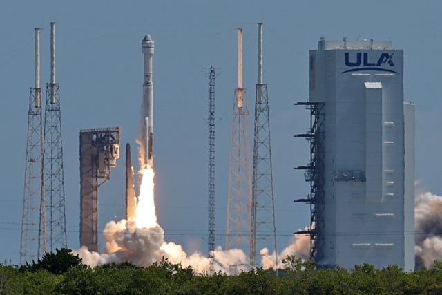 A United Launch Alliance Atlas V rocket carrying two astronauts aboard Boeing's Starliner-1 Crew Flight Test (CFT), is launched on a mission to the International Space Station, in Cape Canaveral, Florida, U.S., June 5, 2024. REUTERS/Steve Nesius/File Photo