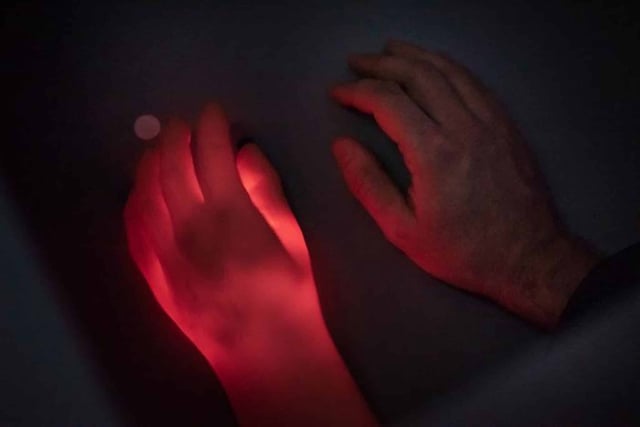 The rubber hand is perceived as part of your own body when you can't see your own. (CREDIT: © Damian Gorczany)