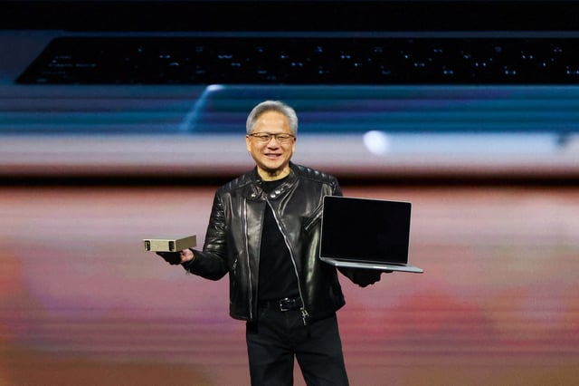 Nvidia CEO Jensen Huang delivers the keynote for the Nvidia GPU Technology Conference (GTC) at the SAP Center in San Jose, California, U.S. March 18, 2025.  REUTERS/Brittany Hosea-Small/File Photo