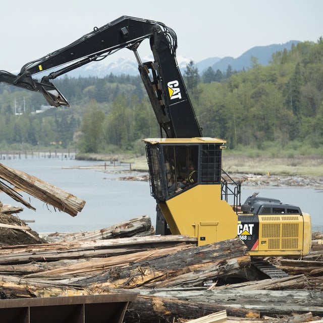 A wood mill is pictured along the Stave River in Maple Ridge, B.C., April 25, 2019. THE CANADIAN PRESS/Jonathan Hayward