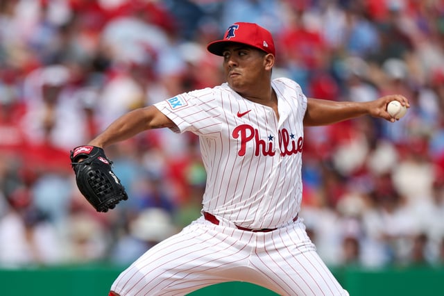 Mar 9, 2025; Clearwater, Florida, USA; Philadelphia Phillies pitcher Ranger Suárez (55) throws a pitch against the Baltimore Orioles in the second inning during spring trining at BayCare Ballpark. Mandatory Credit: Nathan Ray Seebeck-Imagn Images/File Photo