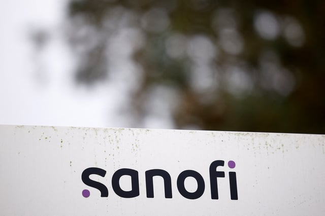 A logo of Sanofi is seen at the Sanofi's Doliprane production site in Compiegne, France, October 17, 2024. REUTERS/Sarah Meyssonnier