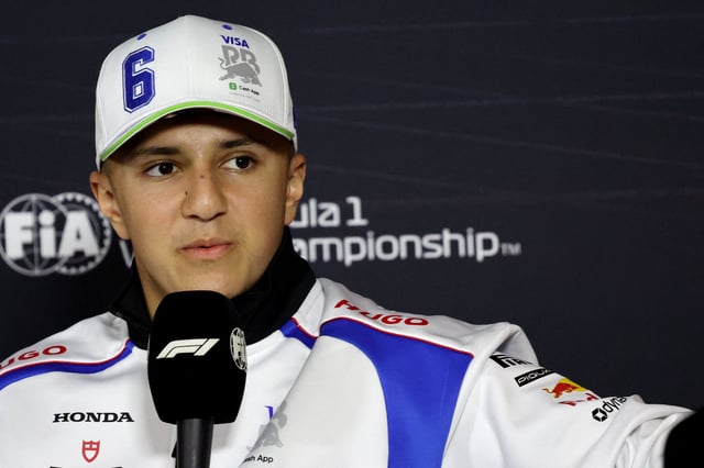 Formula One F1 - Chinese Grand Prix - Shanghai International Circuit, Shanghai, China - March 20, 2025 RB's Isack Hadjar during a press conference ahead of the Chinese Grand Prix REUTERS/Go Nakamura