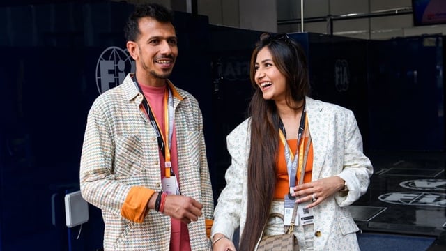Yuzvendra Chahal with his wife Dhanashree Verma. The couple is finalizing divorce proceedings.