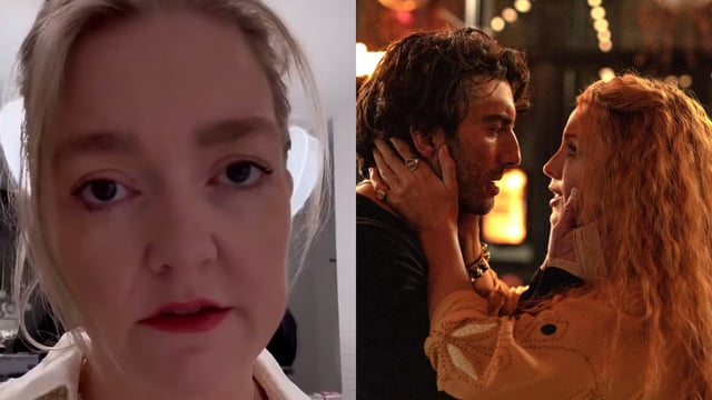(left to right) Colleen Hoover; Justin Baldoni and Blake Lively