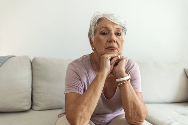 A stock image showing a woman in her 80s.