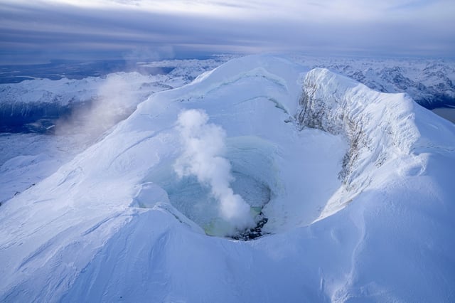 The summit of Mount Spurr on Oct. 24, 2024, in Alaska.