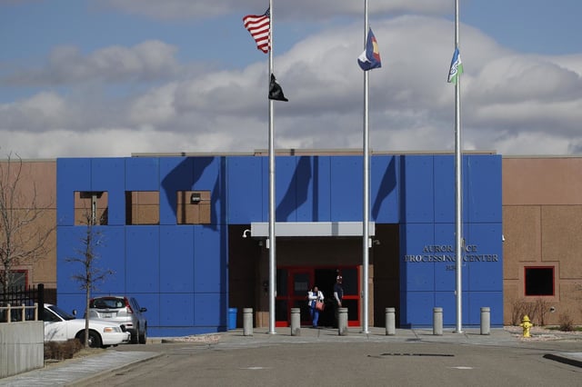 The ICE detention facility in Aurora, Colo. 