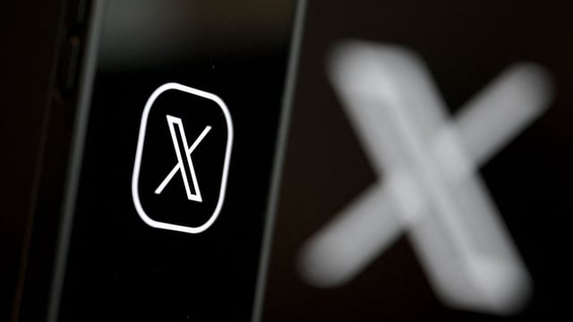This illustration photograph shows the logo of social network X (formerly Twitter) displayed on a smartphone in Brussels on September 27, 2024.