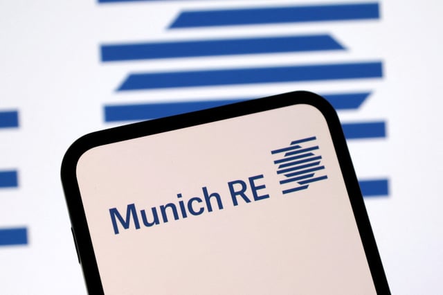 Munich RE logo is seen in this illustration taken February 3, 2025. REUTERS/Dado Ruvic/Illustration/File Photo