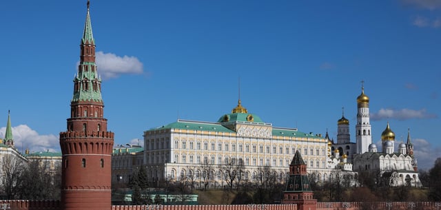 Eine Außenansicht des Kremls in Moskau, Russland