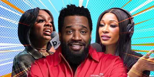 ‘The Breakfast Club’s Jess Hilarious and Loren Lorosa - and comedian Corey Holcomb