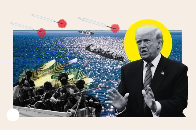 When international trade was already disrupted and global shipping costs raised over Houthi attacks in the Red Sea,Trump&#39;s looming war for a a key trade route will be costly.