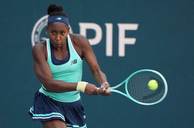 Coco Gauff emphatically beat Sofia Kenin without dropping a game at the Miami Open.