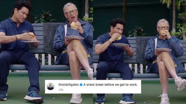 Sachin Tendulkar and Bill Gates Eat Vadapav Together