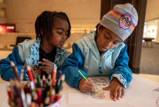 December 13, 2023, was homeschool day at the LBJ Library. Young students tested their creative skills designing White House china, attended a story-time session about Lady Bird Johnson and explored the Library during this special day just for them. LBJ Library photo by Jay Godwin 12/13/2023