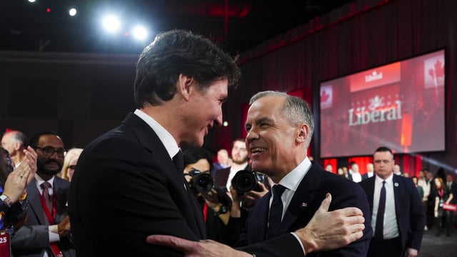 Mark Carney with Justin Trudeau