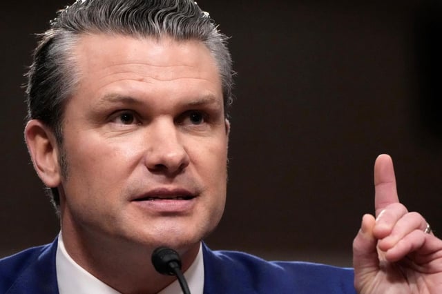 One of the grants terminated by Defense Secretary Pete Hegseth was worth $5.2 million and was for the purpose of diversifying the Navy by engaging “underrepresented” students who are Black, indigenous or of other identities. (AP Photo/Alex Brandon)