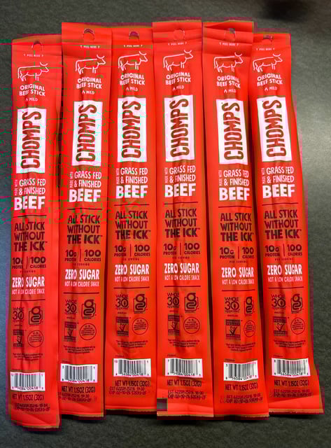Recalled Chomps Original Beef Stick.