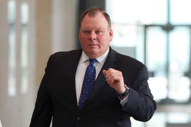 Former Ald. Patrick Daley Thompson exits Dirksen U.S. Courthouse after a hearing on July 13, 2023. (Eileen T. Meslar/Chicago Tribune)