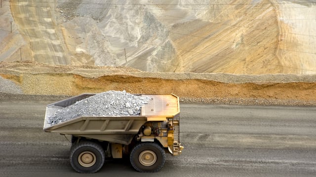 large dumptruck in utah copper mine