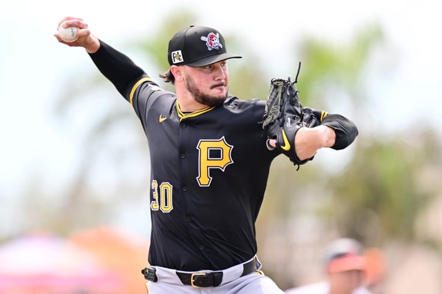 Paul Skenes #30 of the Pittsburgh Pirates delivers a pitch in the first inning against the Baltimore Orioles during a Grapefruit League spring training game on March 01, 2025.
