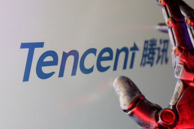 Tencent logo is seen in this illustration taken February 16, 2025. REUTERS/Dado Ruvic/Illustration/File Photo