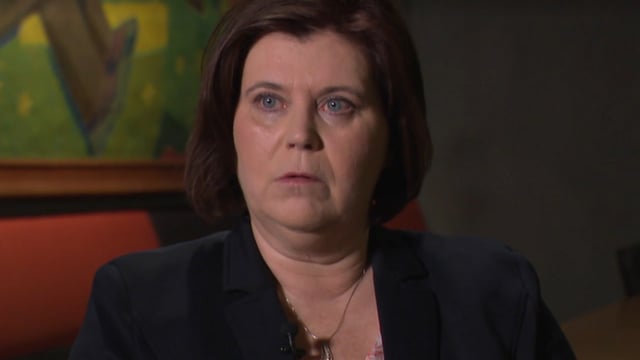 Icelandic minister Ásthildur Lóa Thórsdóttir who resigned. 